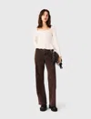 Maje Bootcut Jeans With Chain In White