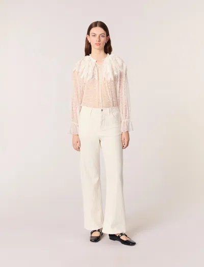 Maje Carpenter Cut Jeans In White