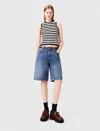 Maje Denim Bermuda Shorts In Blue