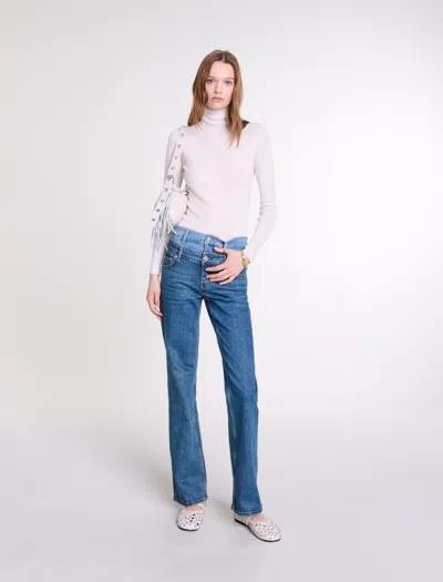 MAZZ double waist denim light blue｜MAZZ double waist twin denim