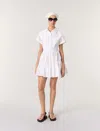 Maje Ribrody Embroidered Mini Dress In White