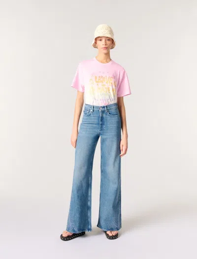 MAJE EMBROIDERED JEANS