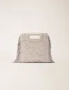 Maje Crochet-knit M Bag In Ecru