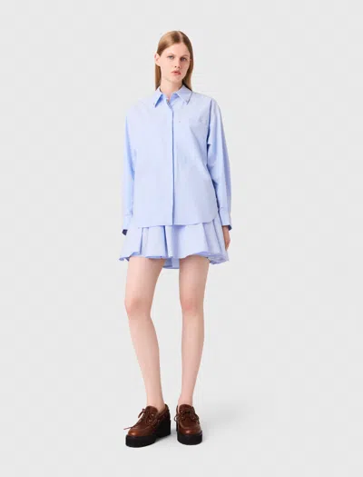 MAJE LONG POPLIN SHIRT