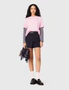 Maje Nautical Print T-shirt In Pink