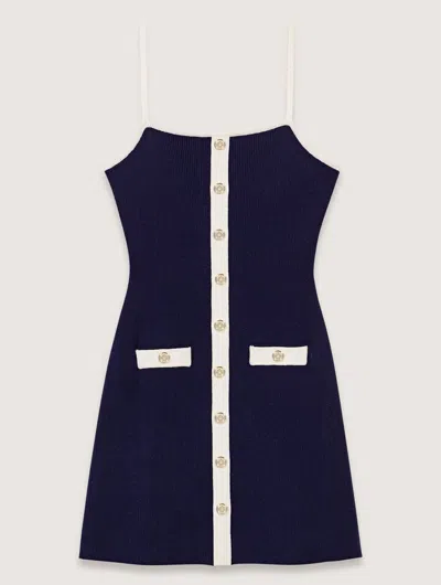 MAJE RIB KNIT SHORT DRESS