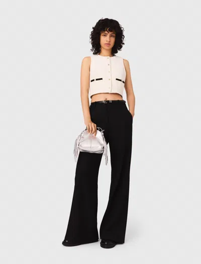 MAJE SLEEVELESS TWEED LUREX TOP