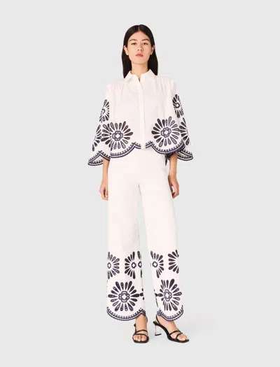 MAJE MAJE WOMAN'S COTTON TOP COURT EN CROCHET FOR FALL/WINTER