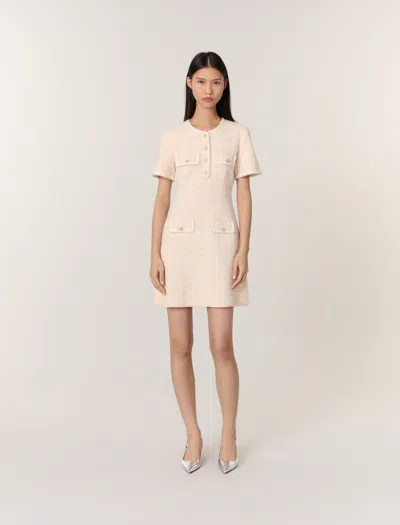 MAJE MAJE WOMAN'S COTTON TWEED-EFFECT KNIT MINI DRESS FOR SPRING/SUMMER
