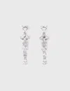 Maje Woman's Crystal Rhinestone Heart Earrings For Fall/winter In Metallic