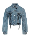 Maje Woman Denim Outerwear Blue Size 4 Cotton, Lyocell, Polyester In Blue