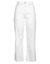 Maje Woman Jeans White Size 6 Cotton, Elastane In White