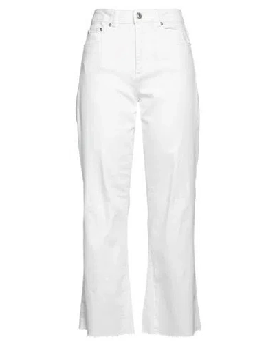 Maje Woman Jeans White Size 6 Cotton, Elastane
