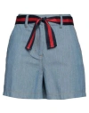Maje Woman Denim Shorts Blue Size 8 Cotton, Polyamide, Viscose In Blue