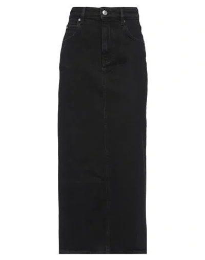 Maje Woman Denim Skirt Black Size 6 Cotton, Elastane