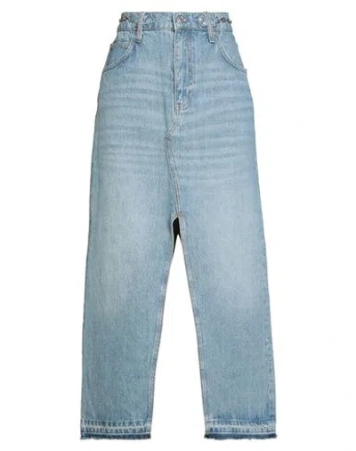 Maje Woman Denim Skirt Blue Size 10 Cotton