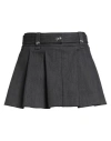 Maje Woman Denim Skirt Charcoal Size 8 Cotton, Polyester, Elastane In Gray