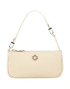 Maje Leather Clutch Bag In Beige