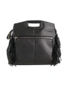 Maje Woman Handbag Black Size - Cow Leather In Black