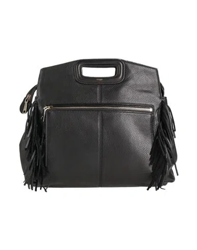 Maje Woman Handbag Black Size - Cow Leather