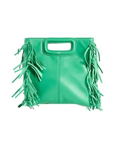 Maje Woman Handbag Green Size - Leather