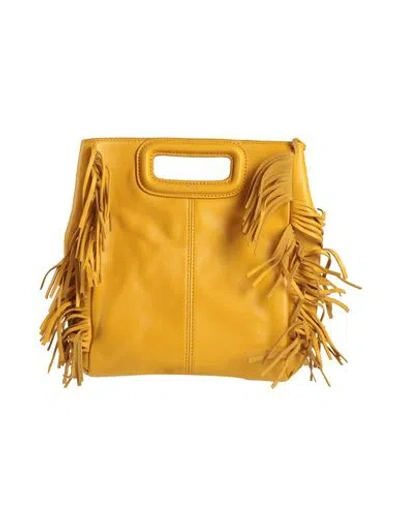 Maje Woman Handbag Marigold Size - Sheepskin In Yellow