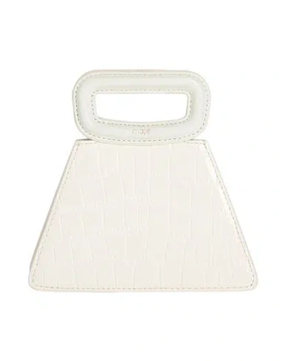 Maje Woman Handbag White Size - Cow Leather