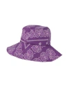 Maje Woman Hat Purple Size Onesize Cotton In Purple
