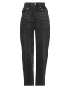 Maje Woman Jeans Black Size 10 Cotton In Black