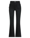 Maje Woman Jeans Black Size 10 Cotton, Elastane In Black