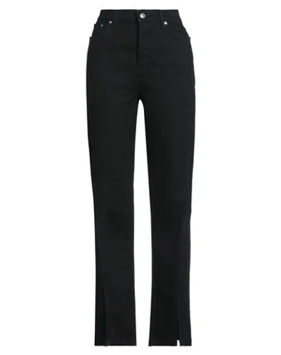 Maje Woman Jeans Black Size 4 Cotton, Elastane