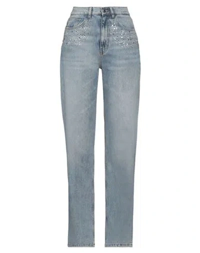 Maje Woman Jeans Blue Size 10 Cotton