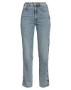Maje Cutout Crystal-embellished High-rise Straight-leg Jeans In Blue