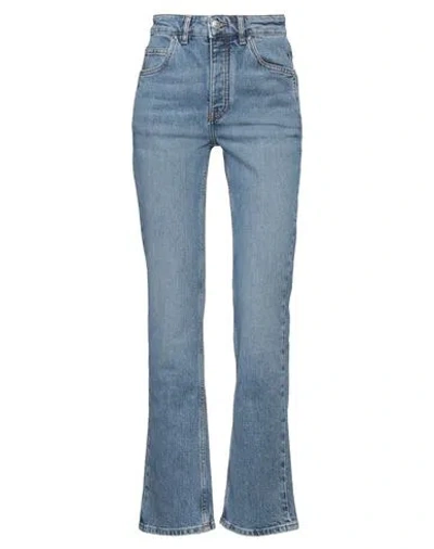 Maje Woman Jeans Blue Size 10 Cotton, Elastane
