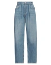 Maje Woman Jeans Blue Size 8 Cotton In Blue