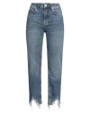 Maje Woman Jeans Blue Size 8 Cotton, Elastane In Blue