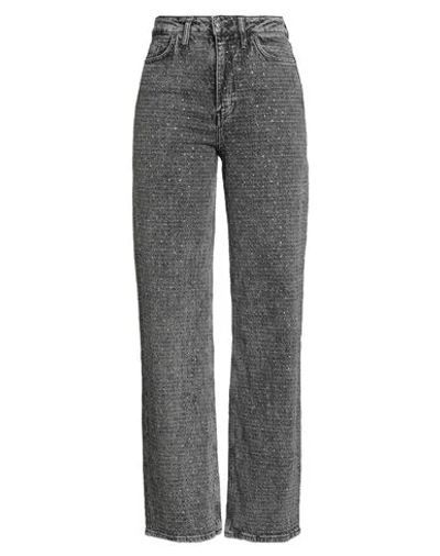 Maje Woman Jeans Grey Size 8 Cotton, Elastane In Gray