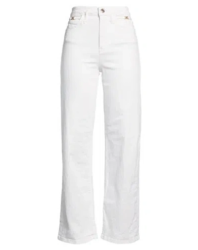 Maje Woman Jeans White Size 8 Cotton, Elastane