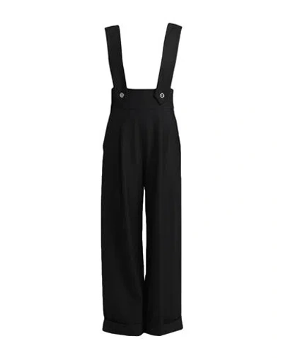 Maje Woman Jumpsuit Black Size 8 Polyester, Wool, Viscose, Elastane