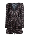Maje Woman Jumpsuit Black Size 8 Silk, Polyester In Black