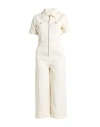 Maje Woman Jumpsuit Ivory Size 2 Cotton In White