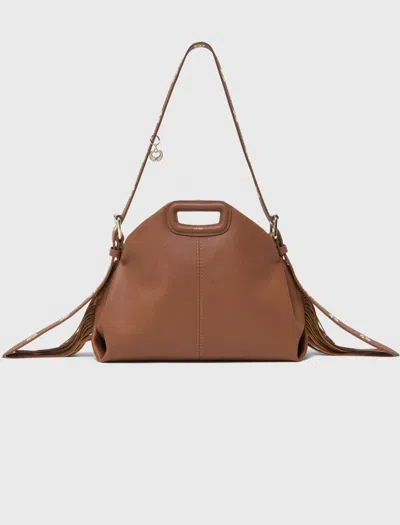 Maje Woman's Leather Grained Leather Miss M Bag For Spring/summer In Brown