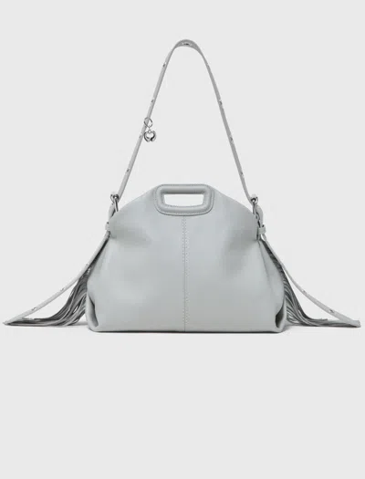 Maje Woman's Leather Grained Leather Miss M Bag For Spring/summer In Gray