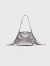 Maje Woman's Leather Metallic Leather Miss M Micro Bag For Fall/winter
