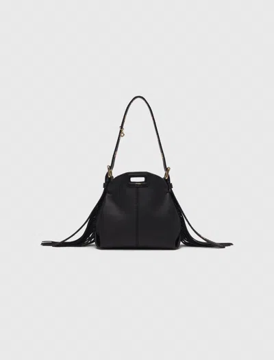 Maje Woman's Leather Miss M Micro Leather Bag For Fall/winter In Black