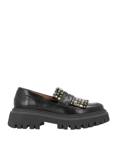 Maje Woman Loafers Black Size 8 Leather