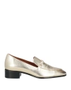 Maje Woman Loafers Gold Size 8 Leather In Gold