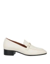 Maje Embellished Leather Loafers In White