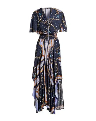 Maje Woman Maxi Dress Navy Size 2 Viscose In Blue