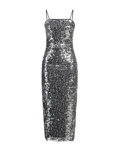 Maje Woman Maxi Dress Silver Size 10 Polyester